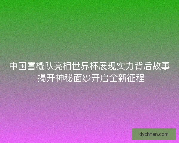 中国雪橇队亮相世界杯展现实力背后故事 揭开神秘面纱开启全新征程